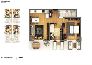 Elite project in Lara/Antalya only 400 m from the beach!