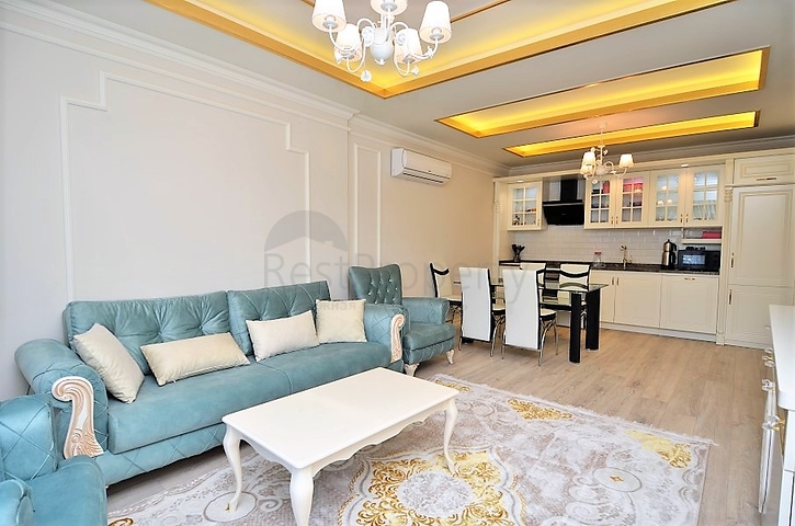 Luxury apartments for rent, with a 2+1 layout in the center of Alanya