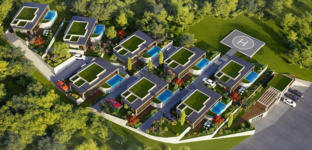 Luxury villa project with panoramic views of the Aegean Sea!