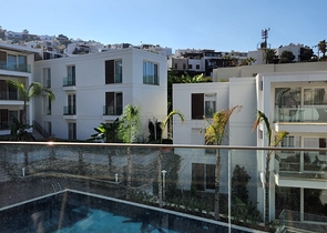 4+1 penthouse in a complex on the first coastline in the beautiful bay of Kucukbuk, Bodrum