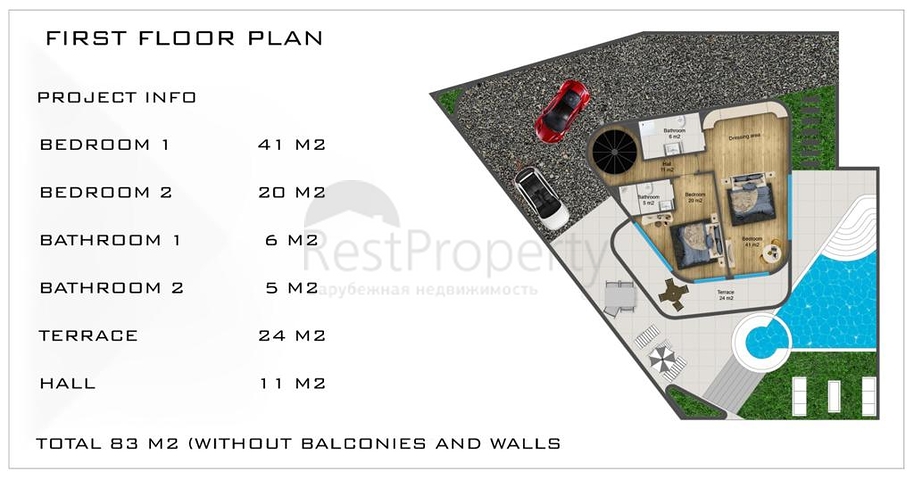 Sea View -Beautifully Designed -3 bedroom Private Villa -In Kargicak / Alanya  
