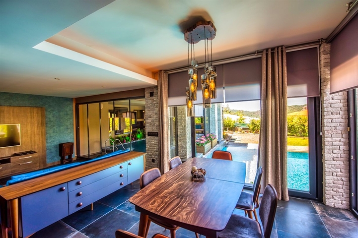 3 + 1 furnished villa with private pool in Ovajik Fethiye