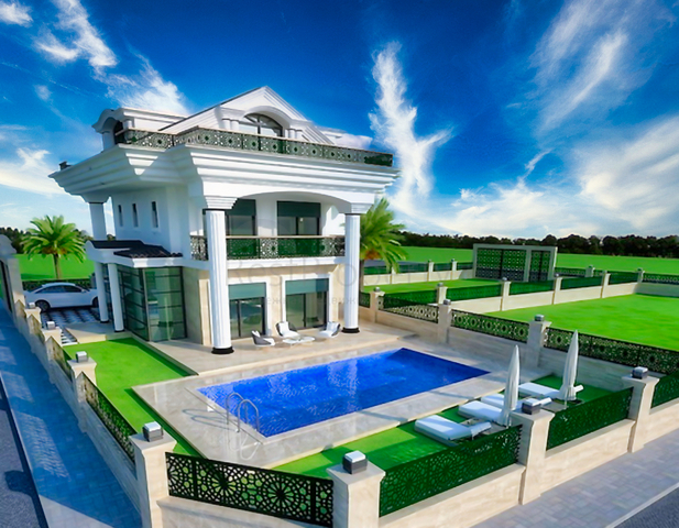 Investment project of a villa 4 + 1 in Fethiye Calis