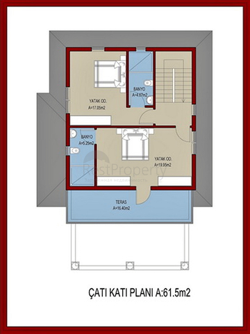 Investment project of a villa 4 + 1 in Fethiye Calis