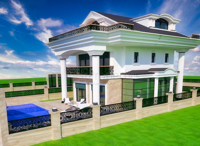 Investment project of a villa 4 + 1 in Fethiye Calis