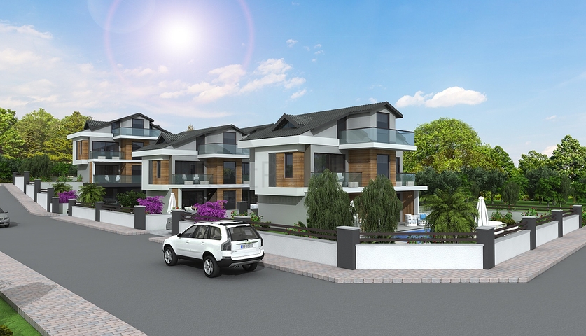 Detached villas 4 + 1 in Gecek Fethiye