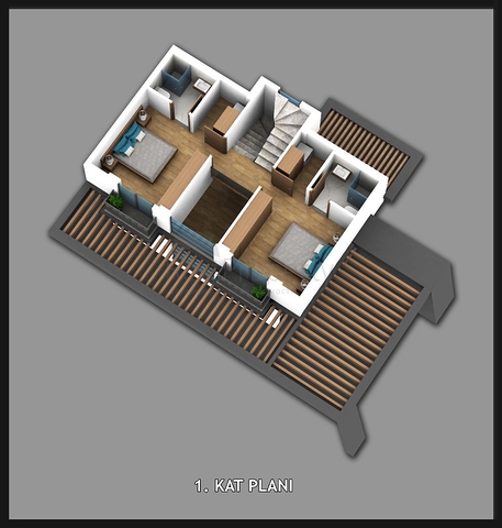 Spacious 4 + 1 villa in Ovajik Fethiye