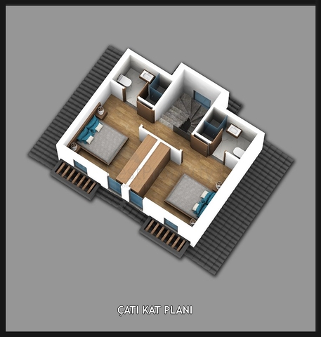 Spacious 4 + 1 villa in Ovajik Fethiye