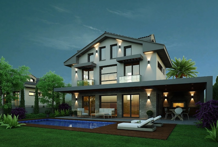 Spacious 4 + 1 villa in Ovajik Fethiye
