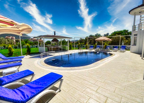 Spacious 6 + 1 villa with private pool in Fethiye