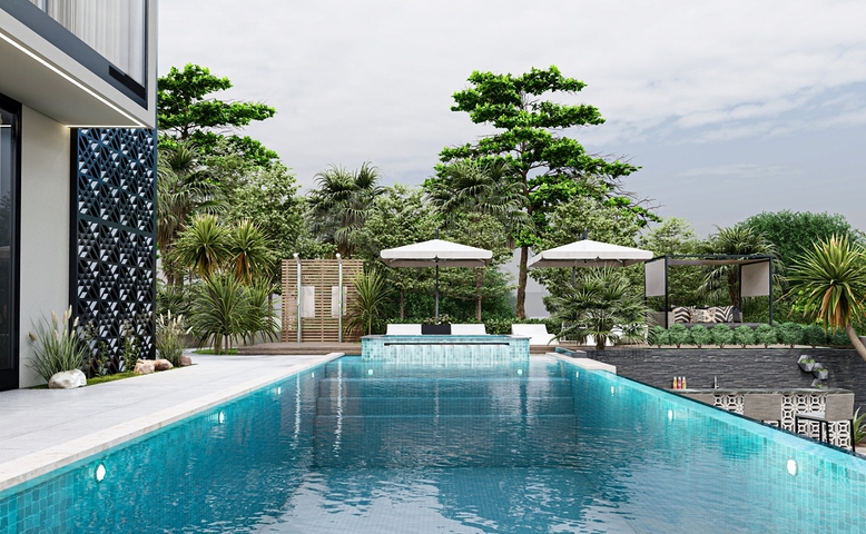 Elegant Design -New Launch - 5 bedroom Villa -In Kargicak /Alanya 