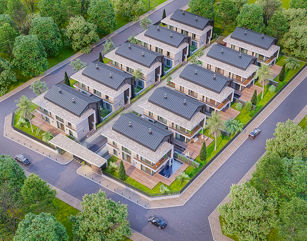 Investment project of 5 + 1 villas in the Doshemealti area of Antalya