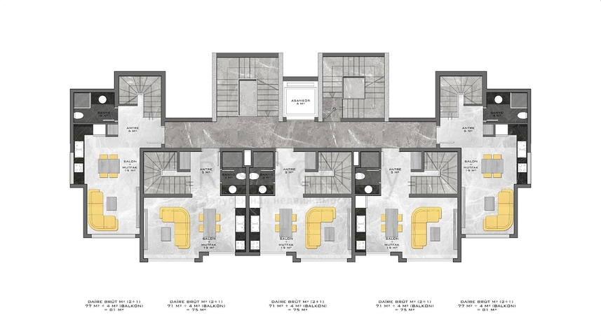 Peaceful Location - Payment plan - New Project in Kargicak / Alanya  
