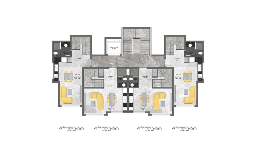 Peaceful Location - Payment plan - New Project in Kargicak / Alanya  