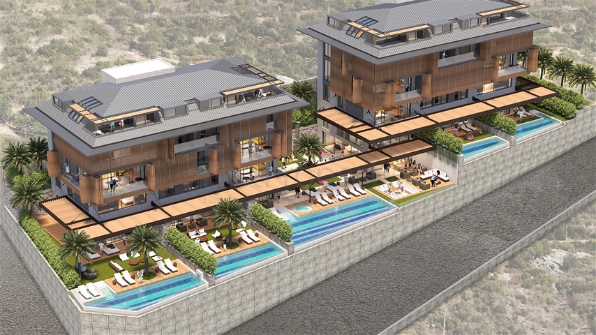 Sea and Castle View -Luxury Complex -in Alanya Center 