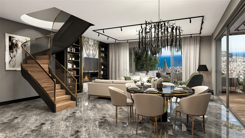 Sea and Castle View -Luxury Complex -in Alanya Center 