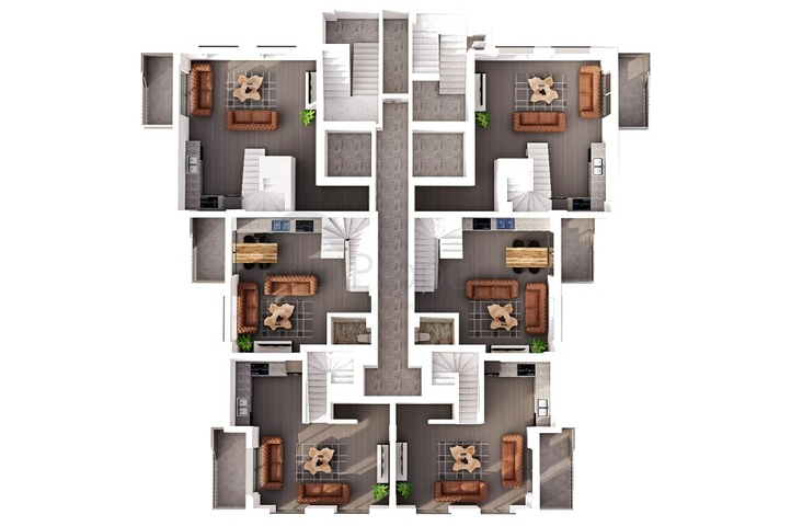 Installment payments -Apartments and Penthouse for sale -in Mahmutlar / Alanya 