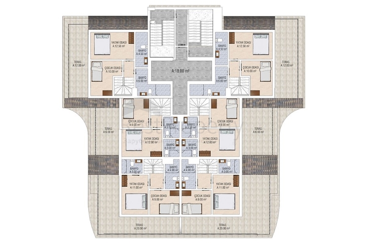 Installment payments -Apartments and Penthouse for sale -in Mahmutlar / Alanya 