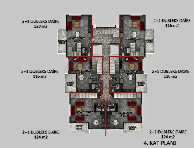 Installment payment - new project in Kargicak / Alanya 