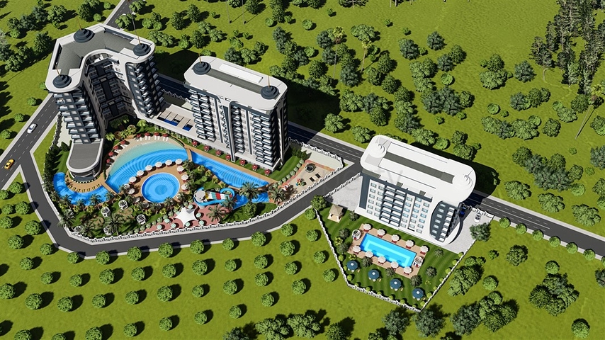 A project with hotel infrastructure in the resort area of Avsallar