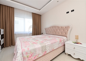 2+1 apartment with separate kitchen 125 m from the sea in Mahmutlar district