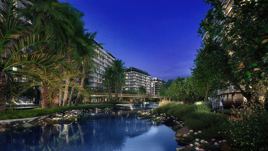 The project offers a serene lifestyle in the embrace of nature