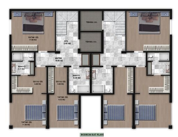 A project of residences with panoramic sea and mountain views in the Gunduan area