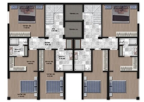 A project of residences with panoramic sea and mountain views in the Gunduan area