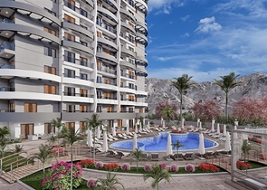 1+1 apartment in a new complex in Mahmutlar district