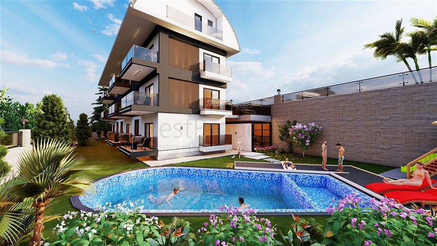 3 Bedroom apartments for sale - under construction project - in Alanya Center 