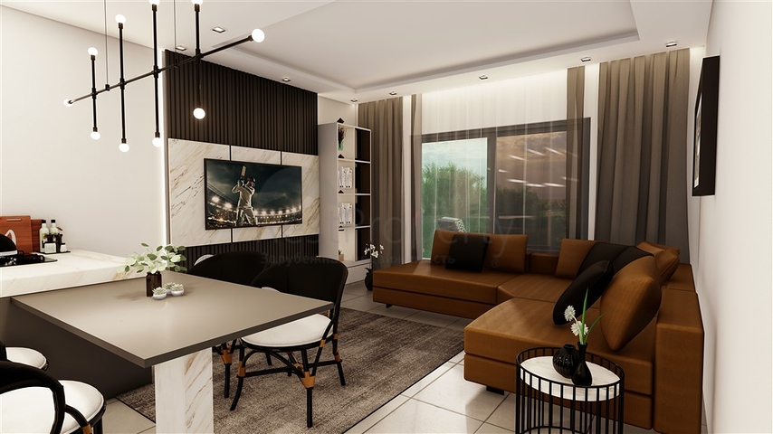 3 Bedroom apartments for sale - under construction project - in Alanya Center 