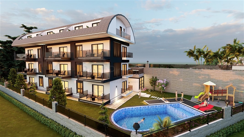 3 Bedroom apartments for sale - under construction project - in Alanya Center 