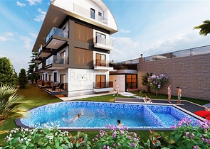 3 Bedroom apartments for sale - under construction project - in Alanya Center 
