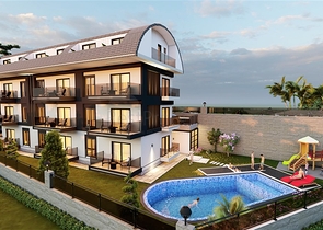 3 Bedroom apartments for sale - under construction project - in Alanya Center 