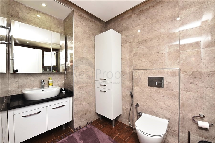 4+1 penthouse with an open view of the sea and the Alanya fortress