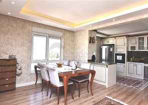 4+1 penthouse with an open view of the sea and the Alanya fortress