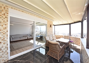 4+1 penthouse with an open view of the sea and the Alanya fortress