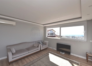 4+1 penthouse with an open view of the sea and the Alanya fortress