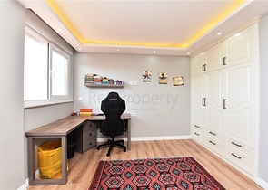 4+1 penthouse with an open view of the sea and the Alanya fortress