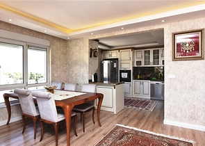 4+1 penthouse with an open view of the sea and the Alanya fortress