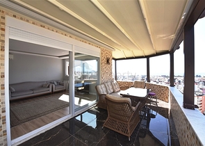 4+1 penthouse with an open view of the sea and the Alanya fortress