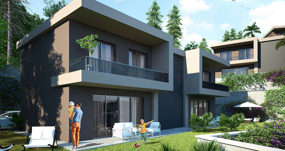 A new investment project surrounded by forests at the excavation stage in the Bogazichi area