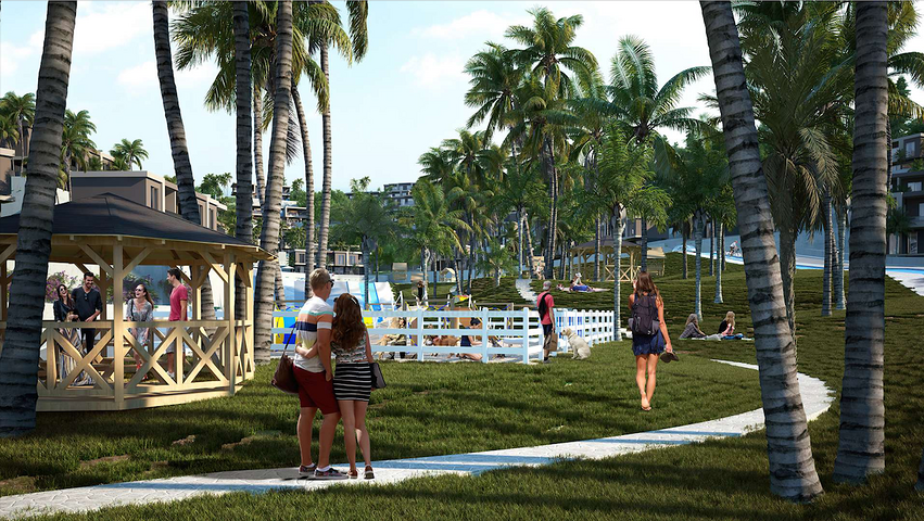 A new investment project surrounded by forests at the excavation stage in the Bogazichi area