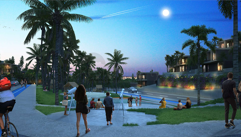 A new investment project surrounded by forests at the excavation stage in the Bogazichi area