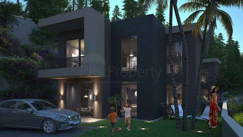 A new investment project surrounded by forests at the excavation stage in the Bogazichi area