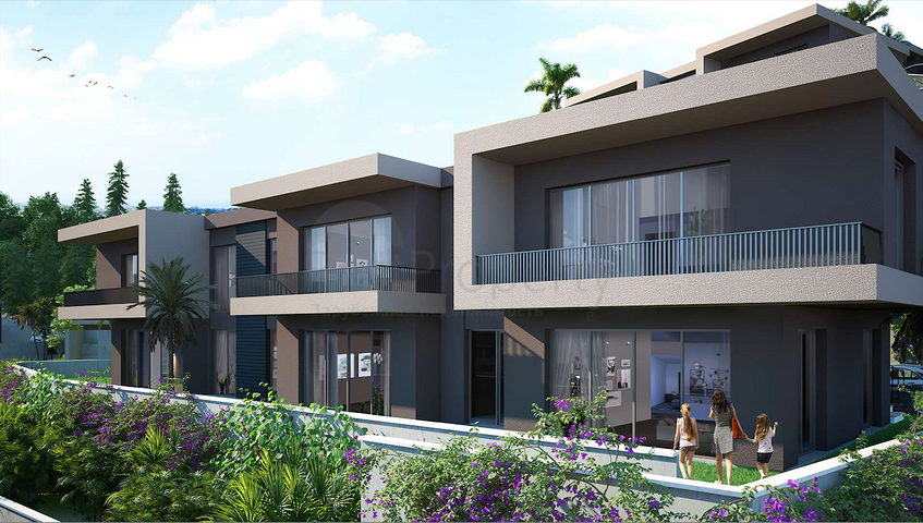 A new investment project surrounded by forests at the excavation stage in the Bogazichi area