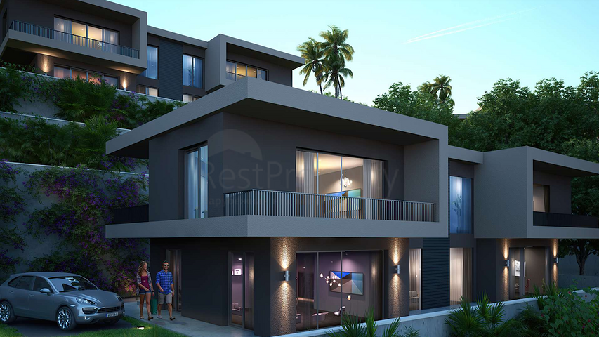 A new investment project surrounded by forests at the excavation stage in the Bogazichi area