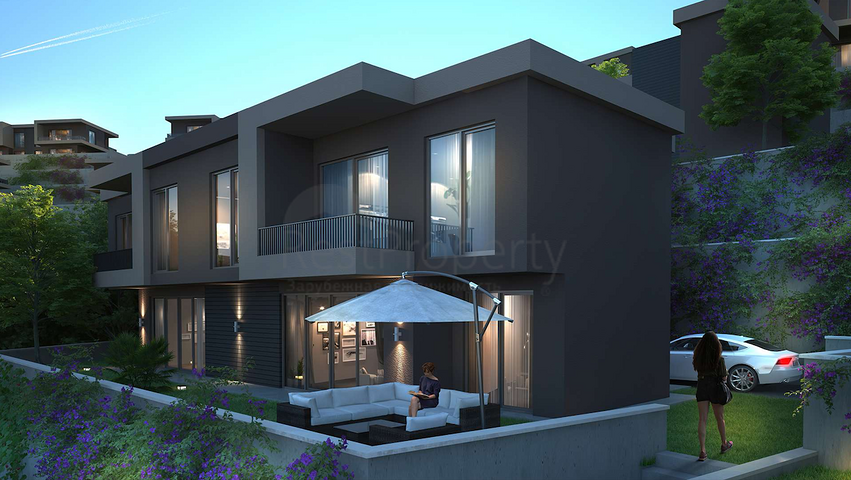 A new investment project surrounded by forests at the excavation stage in the Bogazichi area