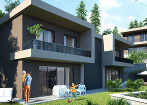 A new investment project surrounded by forests at the excavation stage in the Bogazichi area