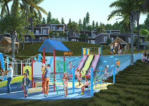 A new investment project surrounded by forests at the excavation stage in the Bogazichi area